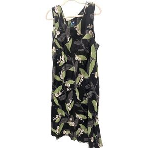 Hawaiian Moon floral midi dress 2X